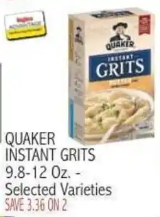 Ingles Markets Quaker instant grits offer