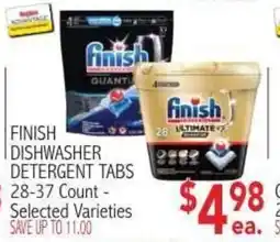 Ingles Markets Finish dishwasher detergent tabs offer