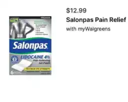 Walgreens Salonpas Pain Relief offer