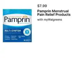 Walgreens Pamprin Menstrual Pain Relief Products offer