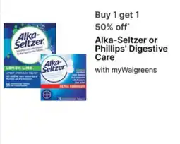 Walgreens Alka-Seltzer or Phillips' Digestive Care offer