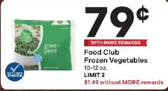 Food Club Frozen Vegetables