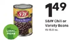 Coborn's S&W Chili or Variety Beans offer