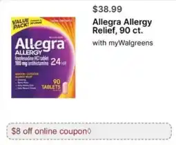 Walgreens Allegra Allergy Relief offer