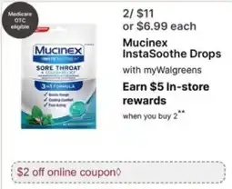 Walgreens Mucinex InstaSoothe Drops offer