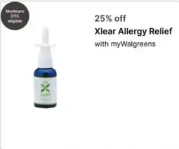 Walgreens Xlear Allergy Relief offer
