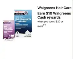 Walgreens Walgreens Hair Care Hair Regrowth Treatment offer