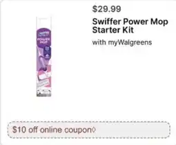 Walgreens Swiffer Power Mop Starter Kit offer