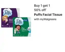 Walgreens Puffs Facial Tissue offer
