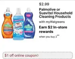 Walgreens Palmolive or Suavitel Household Cleaning Products offer