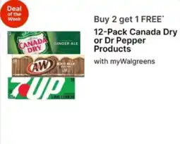 Walgreens Canada Dry or Dr Pepper Products offer