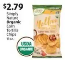 Aldi Simply Nature Organic Corn Tortilla Chips offer
