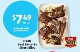 Aldi Fresh Beef Bone-In Short Ribs offer