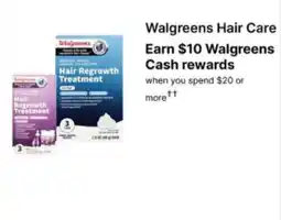 Walgreens Walgreens Hair Care Hair Regrowth Treatment offer