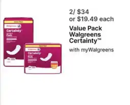 Walgreens Walgreens Certainty™ offer