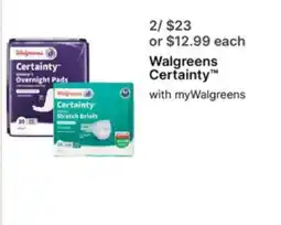 Walgreens Walgreens Certainty™ offer