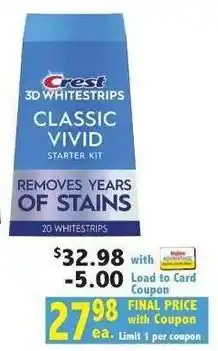 Ingles Markets Crest 3d whitestrips classic vivid starter kit offer