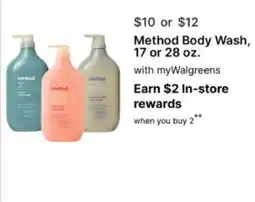 Walgreens Method Body Wash offer