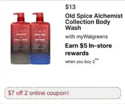 Walgreens Old Spice Alchemist Collection Body Wash offer