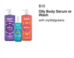Walgreens Olly Body Serum or Wash offer