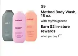 Walgreens Method Body Wash offer