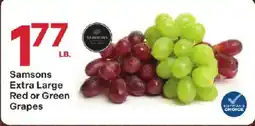 Coborn's Samsons Extra Large Red or Green Grapes offer