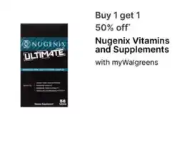 Walgreens Nugenix vitamins and supplements offer