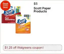 Walgreens Scott paper products offer