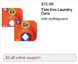 Walgreens Tide Evo Laundry Care offer