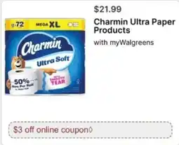 Walgreens Charmin ultra paper products offer