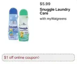 Walgreens Snuggle Laundry Care offer