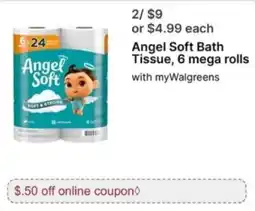 Walgreens Angel Soft Bath Tissue offer