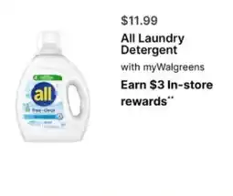Walgreens All Laundry Detergent offer
