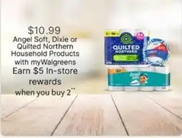 Walgreens Angel Soft, Dixie or Quilted Northern Household Products offer