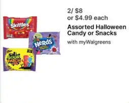 Walgreens Assorted Halloween Candy or Snacks offer