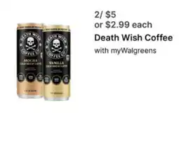 Walgreens Death Wish Coffee offer