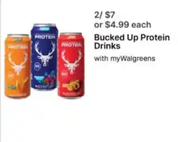 Walgreens Bucked Up Protein Drinks offer