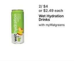 Walgreens Wet Hydration Drinks offer