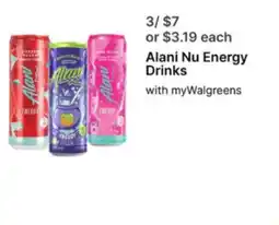 Walgreens Alani Nu Energy Drinks offer