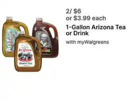 Walgreens Arizona Tea or Drink offer