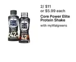 Walgreens Core Power Elite Protein Shake offer