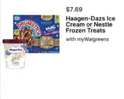 Walgreens Haagen-Dazs Ice Cream or Nestle Frozen Treats offer