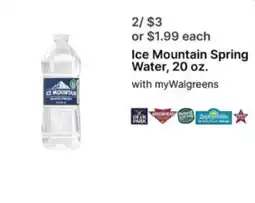 Walgreens Ice Mountain Spring Water offer