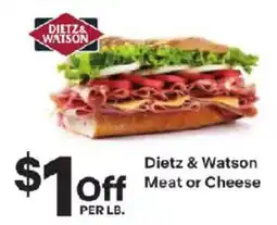 Coborn's Dietz & Watson Meat or Cheese offer