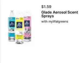 Walgreens Glade Aerosol Scent Sprays offer