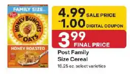 Coborn's Post Family Size Cereal offer