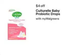 Walgreens Culturelle Baby Probiotic Drops offer