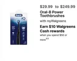 Walgreens Oral-B Power Toothbrushes offer