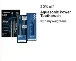Walgreens Aquasonic Power Toothbrush offer