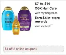 Walgreens Ogx Hair Care offer